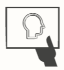 Icon of hand holding diagram of human head